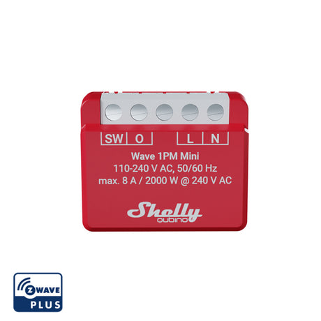 Przekaźnik Shelly Wave 13:00 mini lr (eu) (czerwony, z-wave)