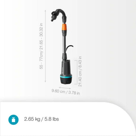 Akumulatorowa pompa deszczowa Gardena 2400 Comfortautomatic 18 V p4a, gotowy do użycia zestaw zawiera. akumulator i ładowarka (ciemnoszary czarny, 14605-20 | pompa | akumulator | ładowarka | rurka i złącze)