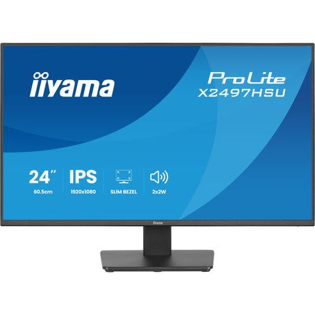 Monitor Iiyama prolite x2497hsu-b1 23.8 (czarny, HDMI, Display Port, 2x USB-A, 2x USB-C)