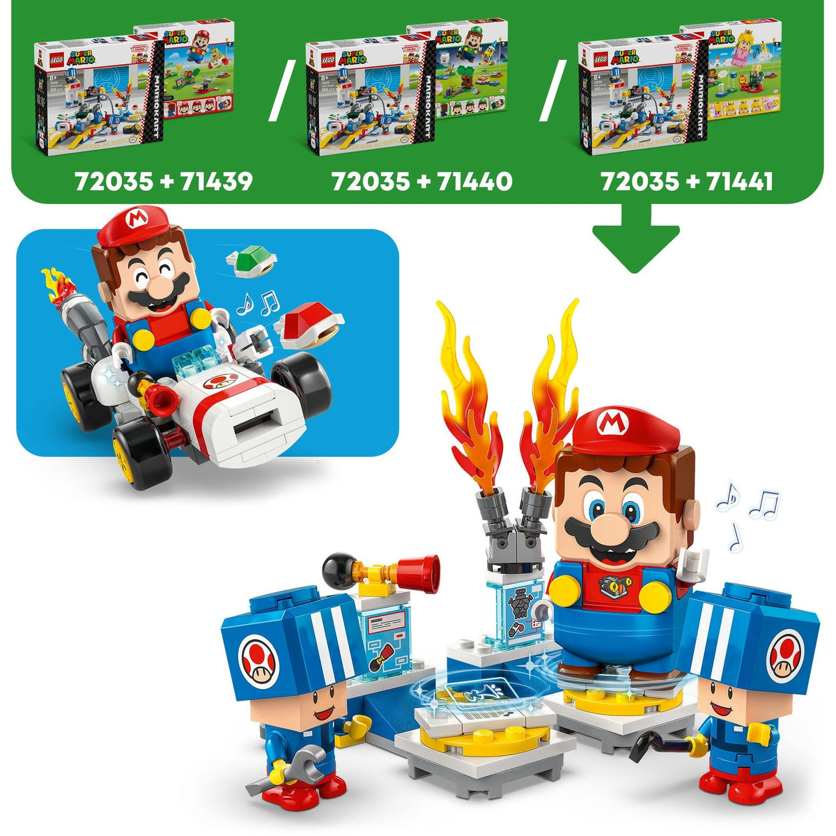 Lego Super Mario 72035 Mario Kart Garaż ropuch