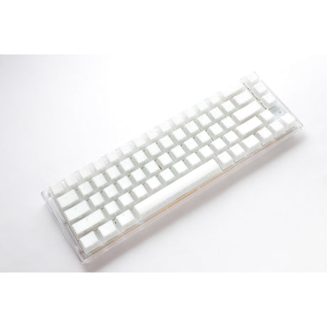 Klawiatura mechaniczna Ducky one 3 sf aura biała rgb (biała, układ amerykański (qwerty), wiśniowy mx brązowy, 65%, abs double shot, hot swap)