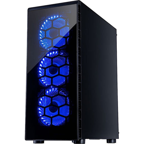 Obudowa midi tower Inter-tech cxc2 (czarna | 3x usb-a | okienko)