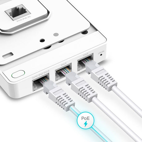 Tp-link omada eap615-wall ax1800 płyta ścienna wifi 6 punkt dostępowy (biały, poe)