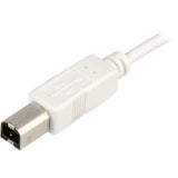 Kabel Sharkoon USB 2.0, USB-A > USB-B (biały, 0,5 m)
