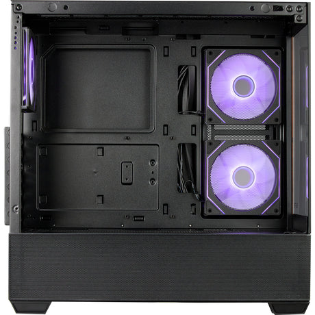 Obudowa Cooler Master Elite 690 Wood Midi Tower (kolor czarnego drewna | 2x USB-A | 1x USB-C | RGB | szkło hartowane)