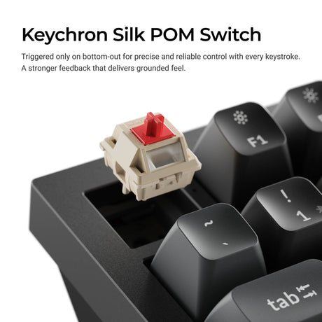 Keychron q1 ultra-m4 8k bezprzewodowa, niestandardowa klawiatura mechaniczna (czarna, układ amerykański (qwerty), jedwabny pom banan, 75%, rgb, hot swap, 8k, 2,4 ghz | bluetooth 5.2 | usb-c)