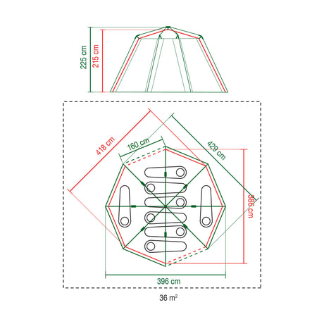 Namiot Coleman Octagon 8 (szary)