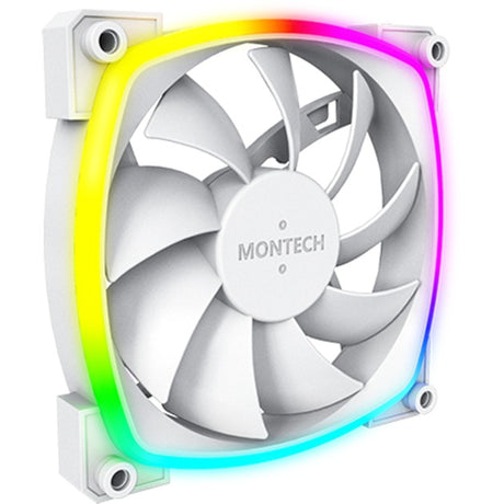 Montech ax120 fan pwm 3-pak wentylatorów rgb (biały, 3 sztuki, 120 x 120 x 25 mm)