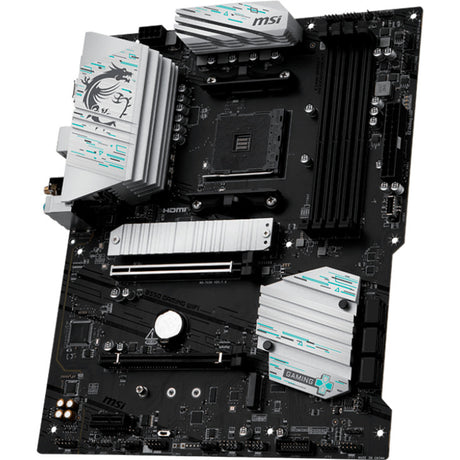 Msi b550 gaming wifi socket am4 moederbord (zwart zilver, gb-lan, wi-fi 5, bt, sound, atx)
