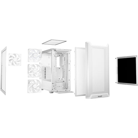 Bądź cicho! obudowa midi tower pure base 501 lx (biała | 2x USB-A | 1x USB-C | RGB | szkło hartowane)