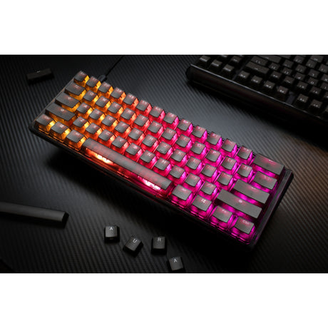 Klawiatura mechaniczna Ducky one 3 mini aura rgb (czarna, układ amerykański (qwerty), wiśniowy mx brązowy, 60%, abs double shot, hot swap)