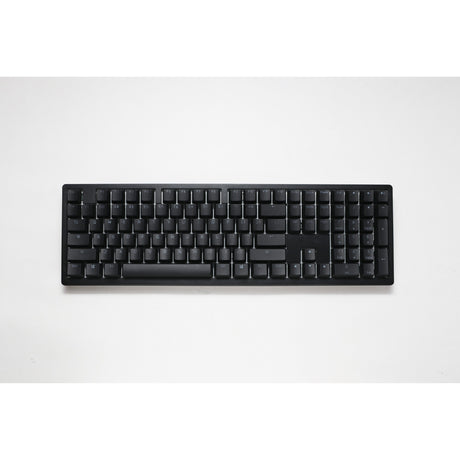 Ducky zero 6108 klasyczna czarna mechaniczna klawiatura do gier rgb (czarna, układ amerykański (qwerty), wiśnia mx2a czerwona, 100%, diody rgb, double-shot pbt, hot swap, 2,4 ghz | bluetooth | usb-c)