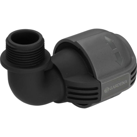 Gardena dwuczęściowa 25 mm x 3 4 złącze z gwintem zewnętrznym (czarno-szary, 2781-20)