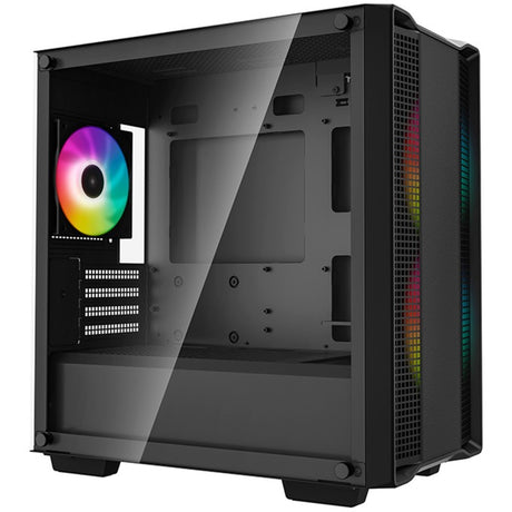 Obudowa mini tower Deepcool CC360 ARGB (czarna | 2x USB-A | RGB | szkło hartowane)