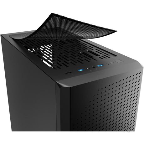 Czarna obudowa midi tower Sharkoon vs9 (czarna | 3x USB-A)