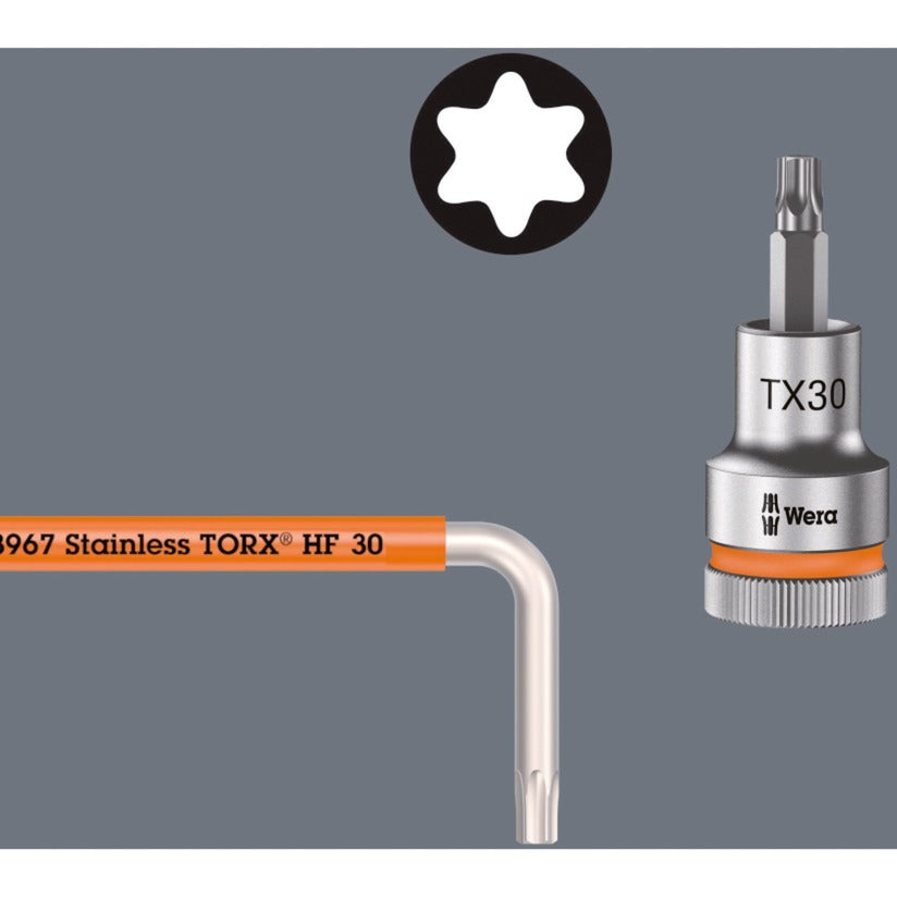Zestaw kluczy sześciokątnych Wera torx 3967 9 tx sxl wielokolorowy hf nierdzewny 1 (9-częściowy, torx t8 do t40)