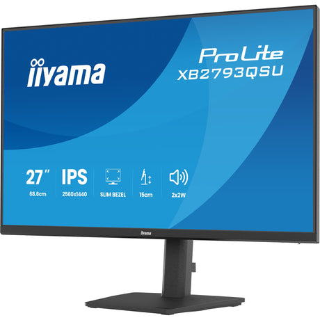 Monitor Iiyama prolite xb2793qsu-b1 27 (czarny (matowy), HDMI, Display Port, USB, audio)