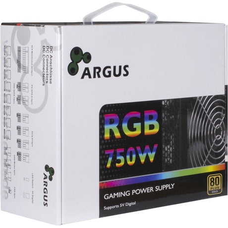 Zasilacz inter-tech argus rgb-750w cm ii 750 W (czarny, 4x pcie)