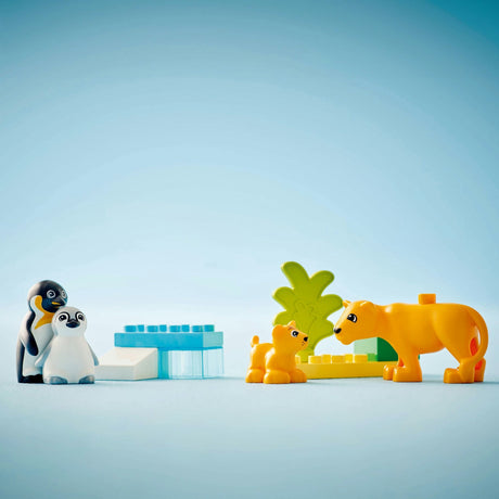 LEGO Duplo Town 10442 rodziny dzikich zwierząt: pingwiny i lwy