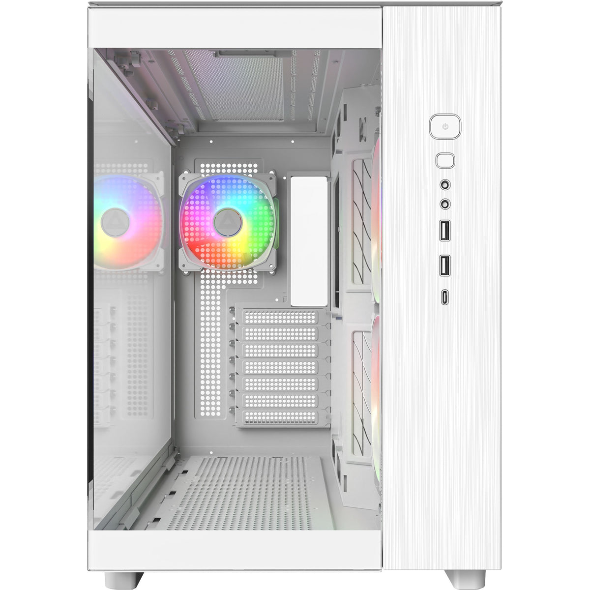 Obudowa midi tower Montech king 65 pro (biała | 2x USB-A | 1x USB-C | okienko)