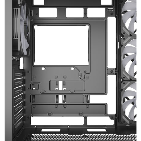 Obudowa midi tower Sharkoon ak7 argb (czarna | 2x USB-A | 1x USB-C | RGB | szkło hartowane)