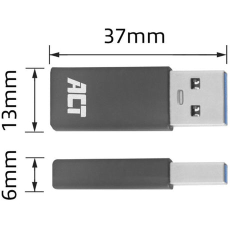 Łączność Act Adapter USB-A na USB-C (ciemnoszary)