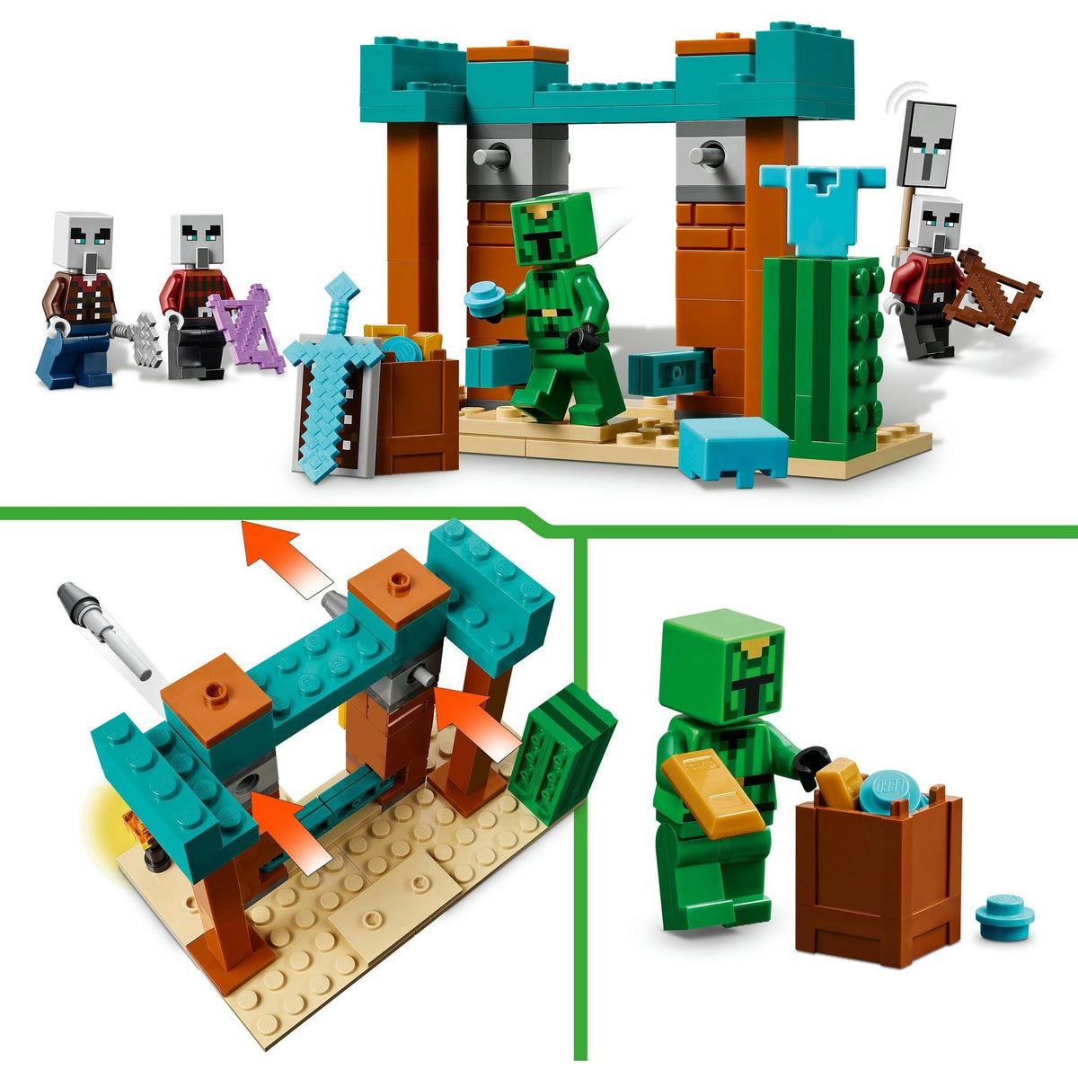 Lego Minecraft Złoczyńcy na pustyni zestaw gier dla dzieci - 21267