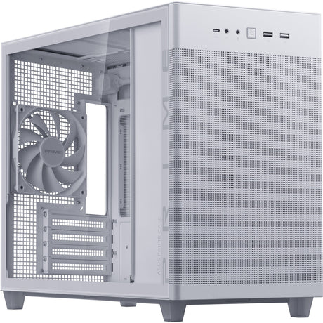 Obudowa midi tower Asus Prime ap201 (biała | 2x USB-A | 1x USB-C | szkło hartowane)