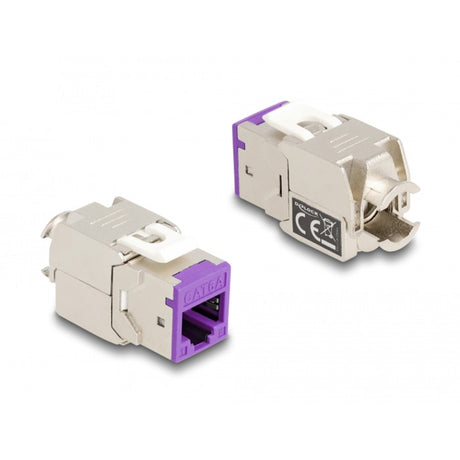 Delock moduł Keystone gniazdo rj45 do lsa cat 6a bez użycia narzędzi, 8 sztuk (wielokolorowe)