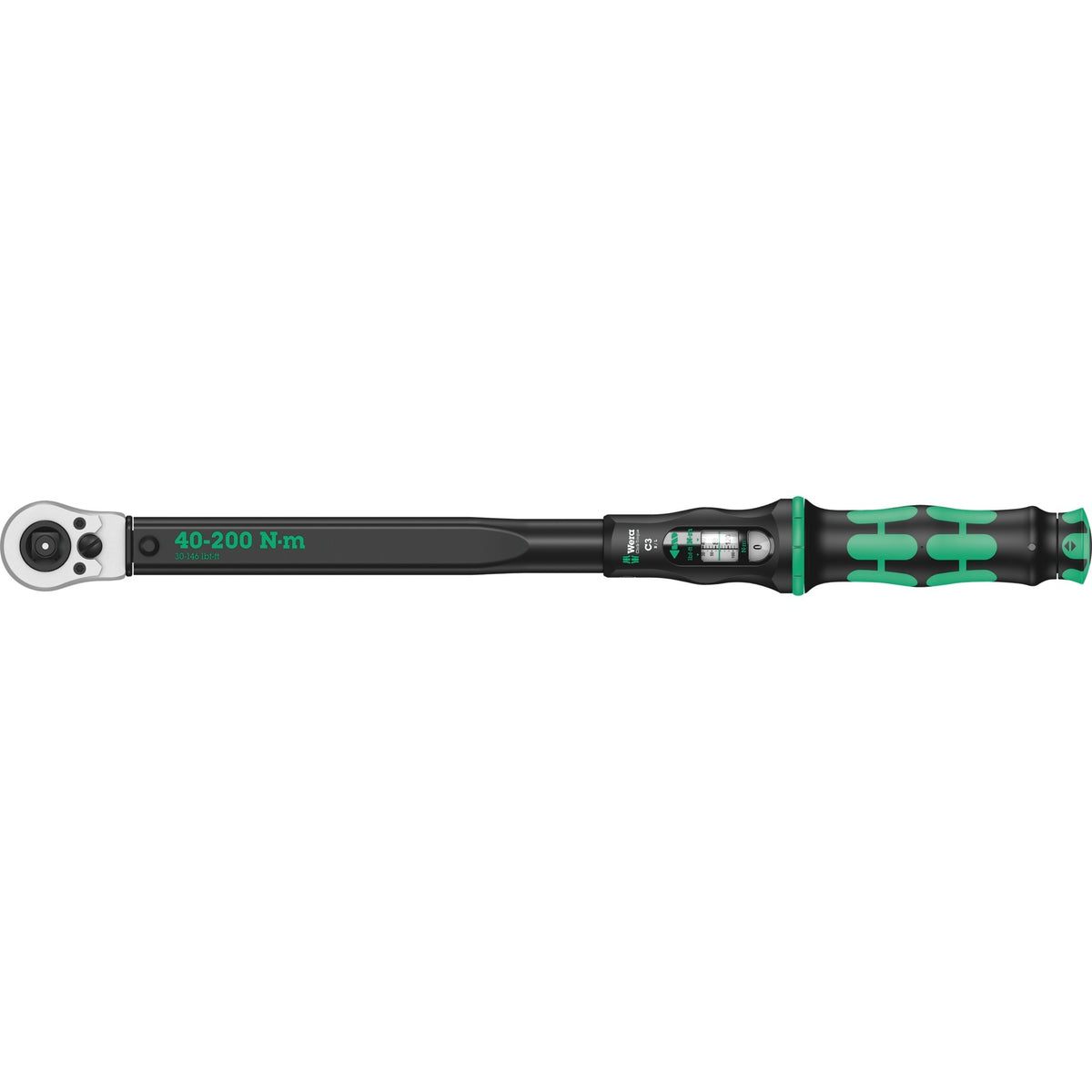 Klucz dynamometryczny Wera Click-Torque c 3 push r l (czarno-zielony, 40-200 nm)