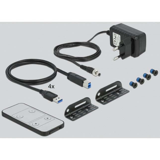 Delock przełącznik displayport 1.4 kvm przełącznik kvm (czarny, 8k 30 hz, USB 3.0, audio)