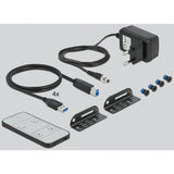 Delock przełącznik displayport 1.4 kvm przełącznik kvm (czarny, 8k 30 hz, USB 3.0, audio)