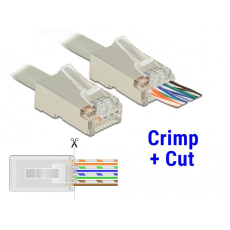 Delock Zestaw szczypiec do zaciskania rj45 + cięcia (czarno-niebieski)