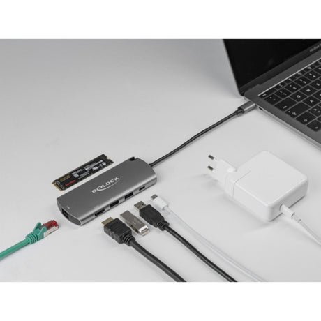 Delock Stacja dokująca USB Type-C z gniazdem m.2 (szara)