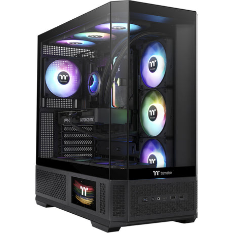 Obudowa Midi Tower Thermaltake View 370 tg argb (czarna | 2x usb-a | 1x usb-c | rgb | szkło hartowane)