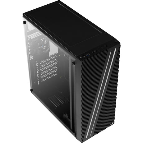 Obudowa midi tower Aerocool Streas (czarna | 3x USB-A | RGB | okienko)