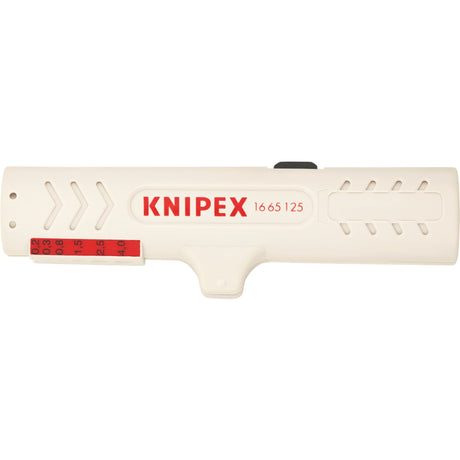 Narzędzie do ściągania izolacji Knipex 16 65 125 sb nadaje się do: kabla Cat5 4,5 do 10 mm 0,2 do 4,0 mm²