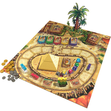 Asmodee Eggertspiele Camel Up - gra planszowa Wyścig wielbłądów - nowe wydanie z palmą 3D