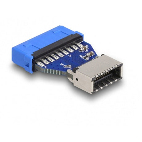 Delock USB 3.2 gen 1 złącze pinowe adaptera żeńskie do klucza wewnętrznego żeńskie (niebieskie)