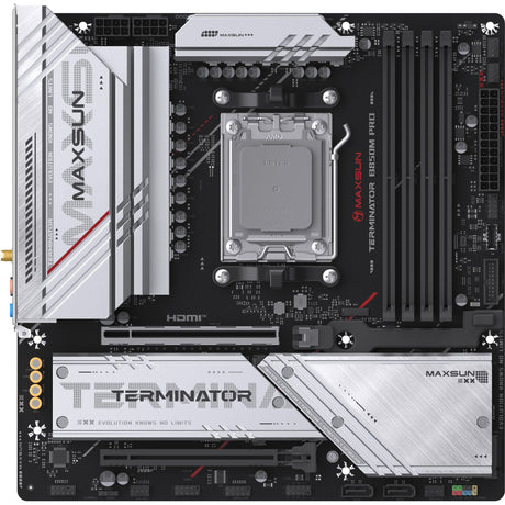 Płyta główna Maxsun MS-Terminator B850M Pro WiFi Socket AM5 (czarna, RAID, 2,5 GB-LAN, WLAN, BT, dźwięk, µATX)