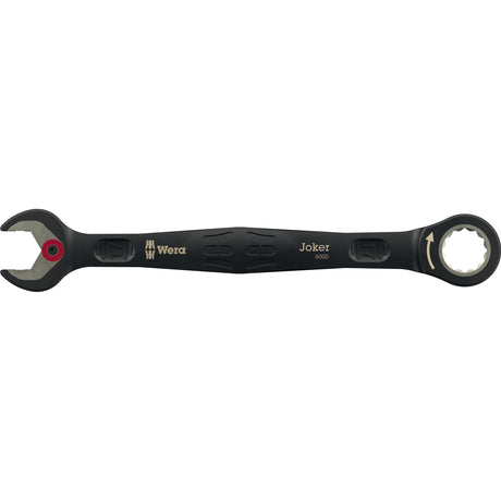 Wera 6000 joker black edycja 11 zestaw 1 zestaw kluczy płasko-oczkowych z grzechotką, 11-częściowy klucz (czarny)