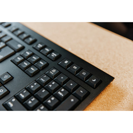 Klawiatura Cherry kw 3000 (czarna, układ EU (qwerty), gumowa kopułka, 100%, 2,4 GHz)