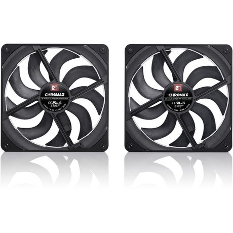 Noctua nf-a14x25 g2 pwm sx2-pp chromax.black case fans (zwart, 2 stuks, 140 x 140 x 25 mm)