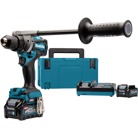 Makita df001gd201 40v max wiertarko-wkrętarka 2,5 Ah akumulator (2 szt.), ładowarka, mbox - df001gd201