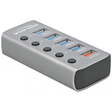 Delock 4-portowy koncentrator USB 3.2 gen 1 (szary)