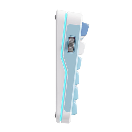 Mchose x75 v2 blue whale sea niestandardowa mechaniczna klawiatura rgb (biała, układ amerykański (qwerty), swk whale sea, 75%, rgb, hot swap, double-shot pbt, bezprzewodowa | bluetooth | usb-c)