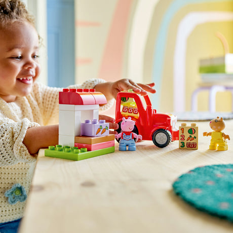 Lego Duplo Świnka Peppa Traktor i stragan Zwierzęta dla małych dzieci - 10468
