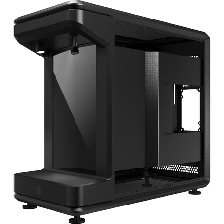 Cooler master masterframe 360 stage obudowa midi tower LCD (czarna | 2x USB-A | 1x USB-C | szkło hartowane)