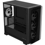 Obudowa Asus a23 plus mini tower (czarna | 2x USB-A | 1x USB-C | RGB | szkło hartowane)