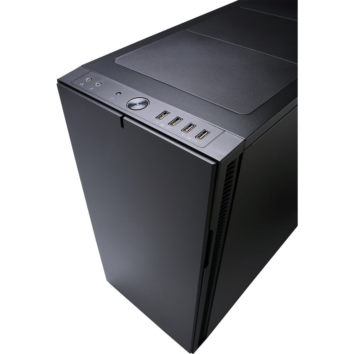 Konstrukcja fraktalna definiuje obudowę midi tower r5 (czarna | 4x usb-a)